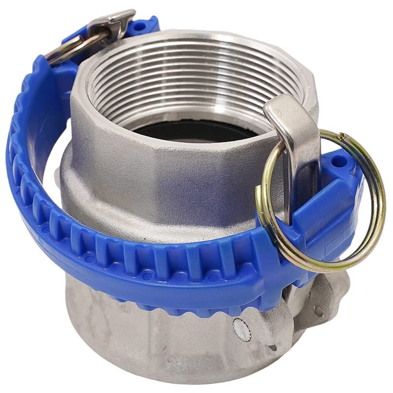 FireHoseDirect Camlock Safety Locks - Fits 2" Cam & Groove - Made in USA - Heavy Duty Plastic - Blue - Image 3